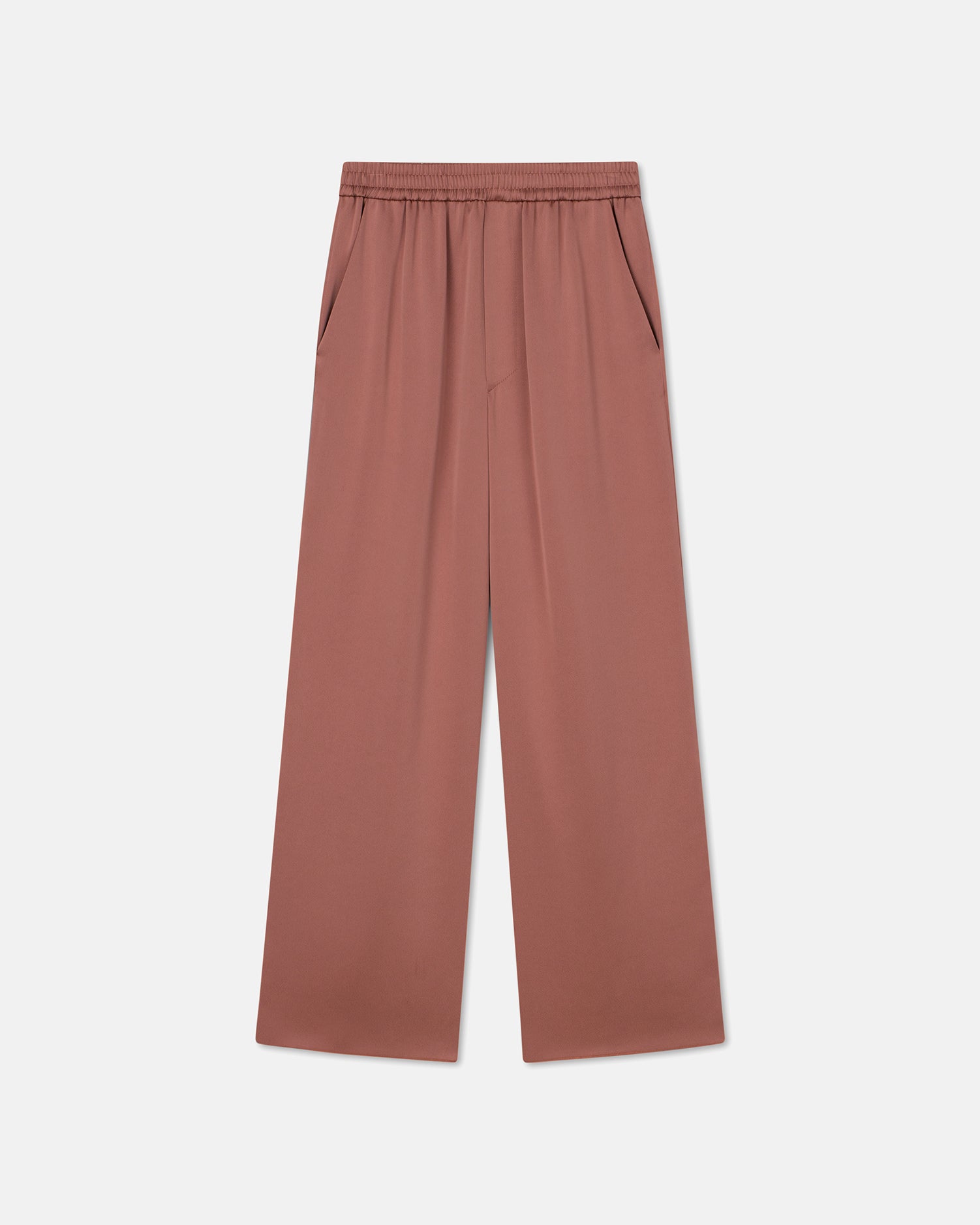 Odessa Slip Satin Pants | Brown Terra