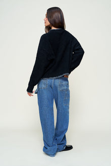 Womens | Guizio Heart Wool Sweater | Black