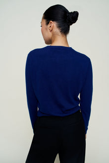 Womens | June Relaxed Wool Cardigan | Navy