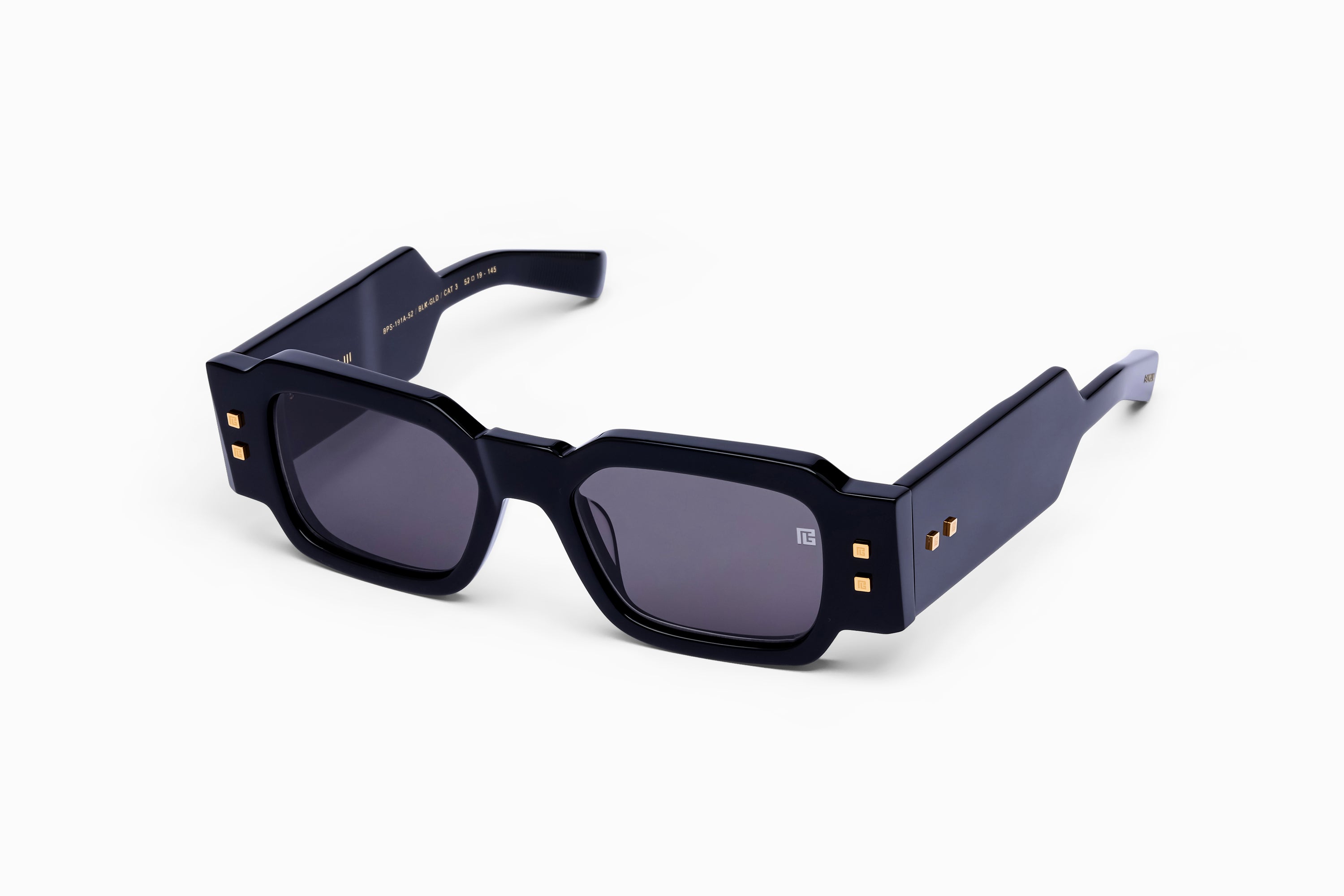 Unisex | Olivier - III Sunglass | Black - Gold | Dark Grey