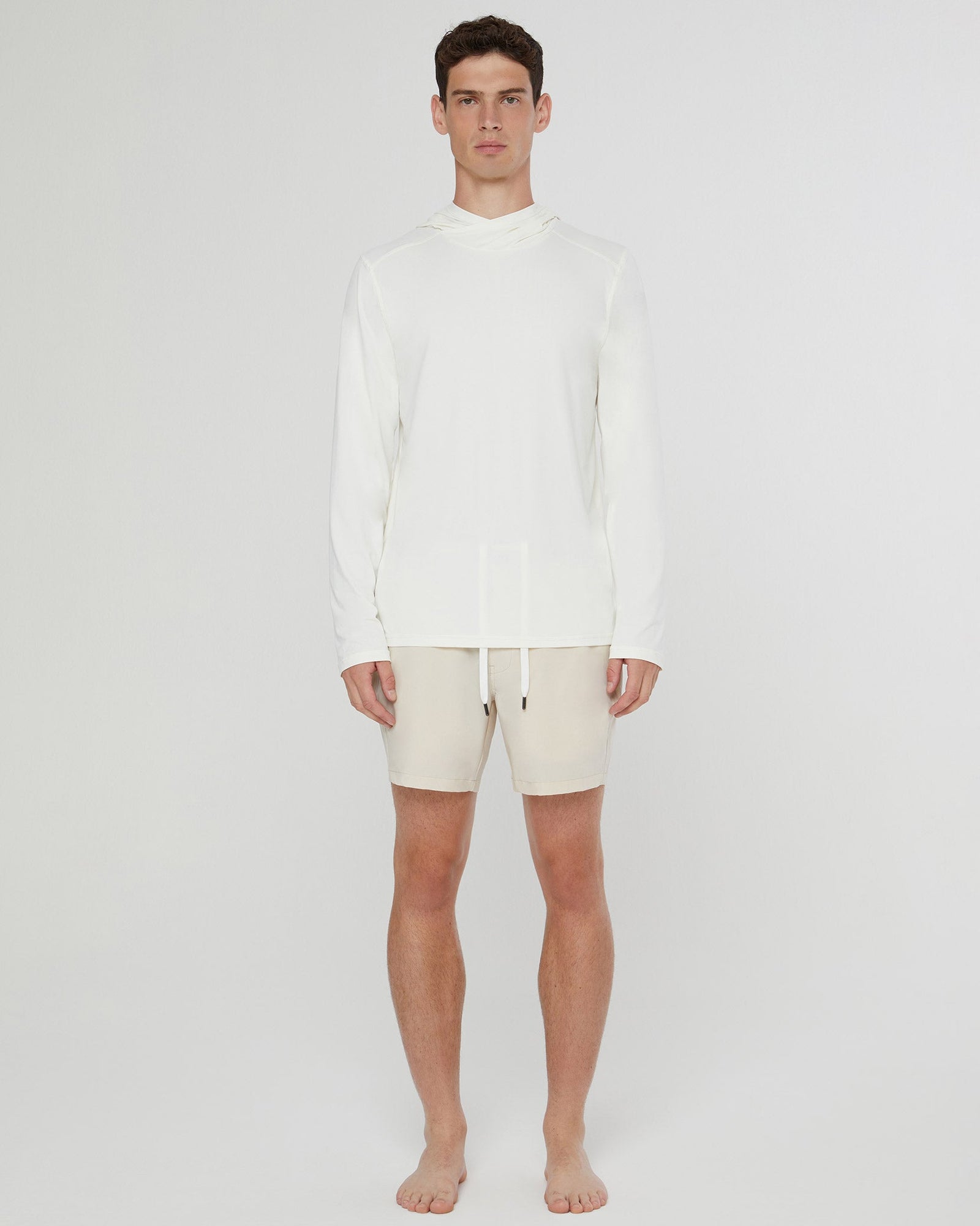 Mens | Men's Hooded Sun Tee | White