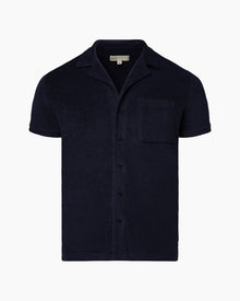 Mens | Towel Terry Camp Shirt | Deep Navy