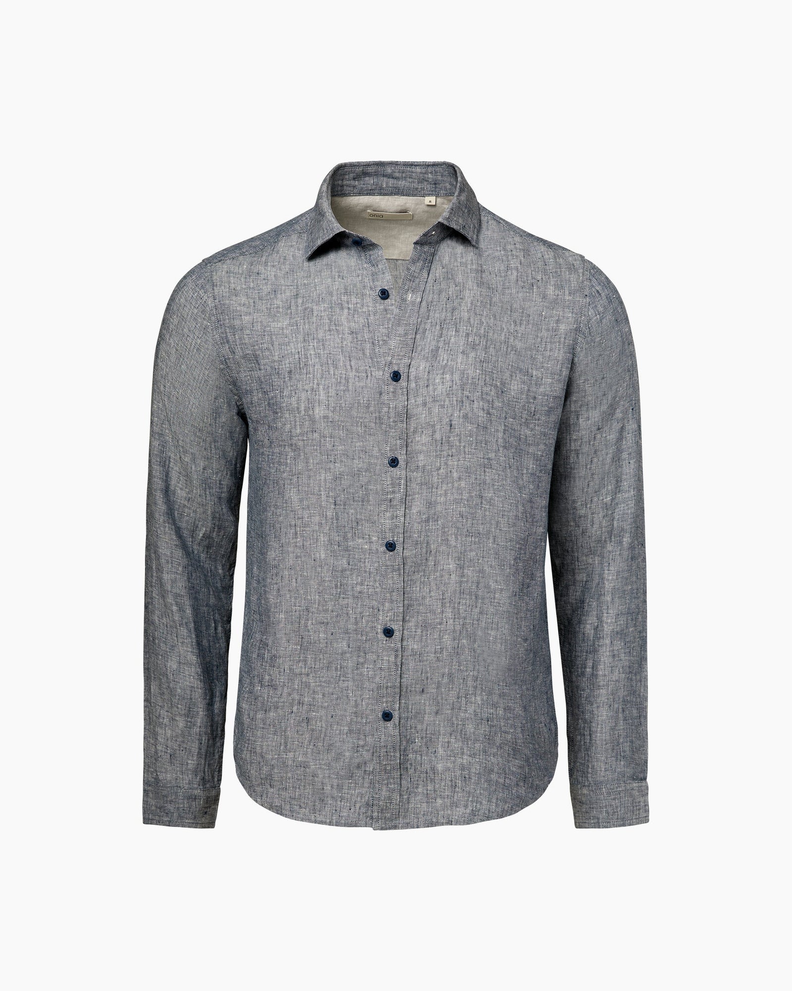 Mens | Linen Slim Fit Shirt | Denim Blue