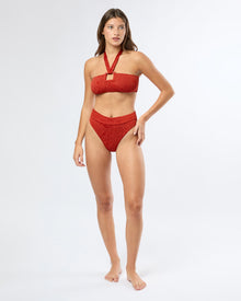 Womens | Poppy Bikini Top | Dark Red
