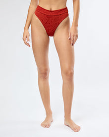 Womens | Ivy Bikini Bottom | Dark Red