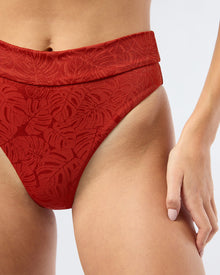 Womens | Ivy Bikini Bottom | Dark Red