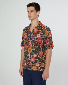 Mens | Viscose Vacation Shirt | Black/Multi