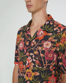 Mens | Viscose Vacation Shirt | Black/Multi