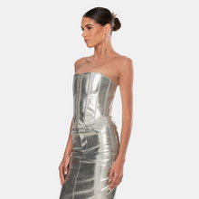 OW Collection ORION Croc Corset Corset 190 - Silver Croc