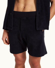 Night Iris Classic Fit Mix Texture Sweat Shorts | Night Iris