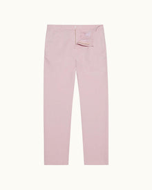 Conch Pink Cotton-Linen Trousers | Conch Pink