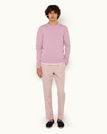 Conch Pink Cotton-Linen Trousers | Conch Pink