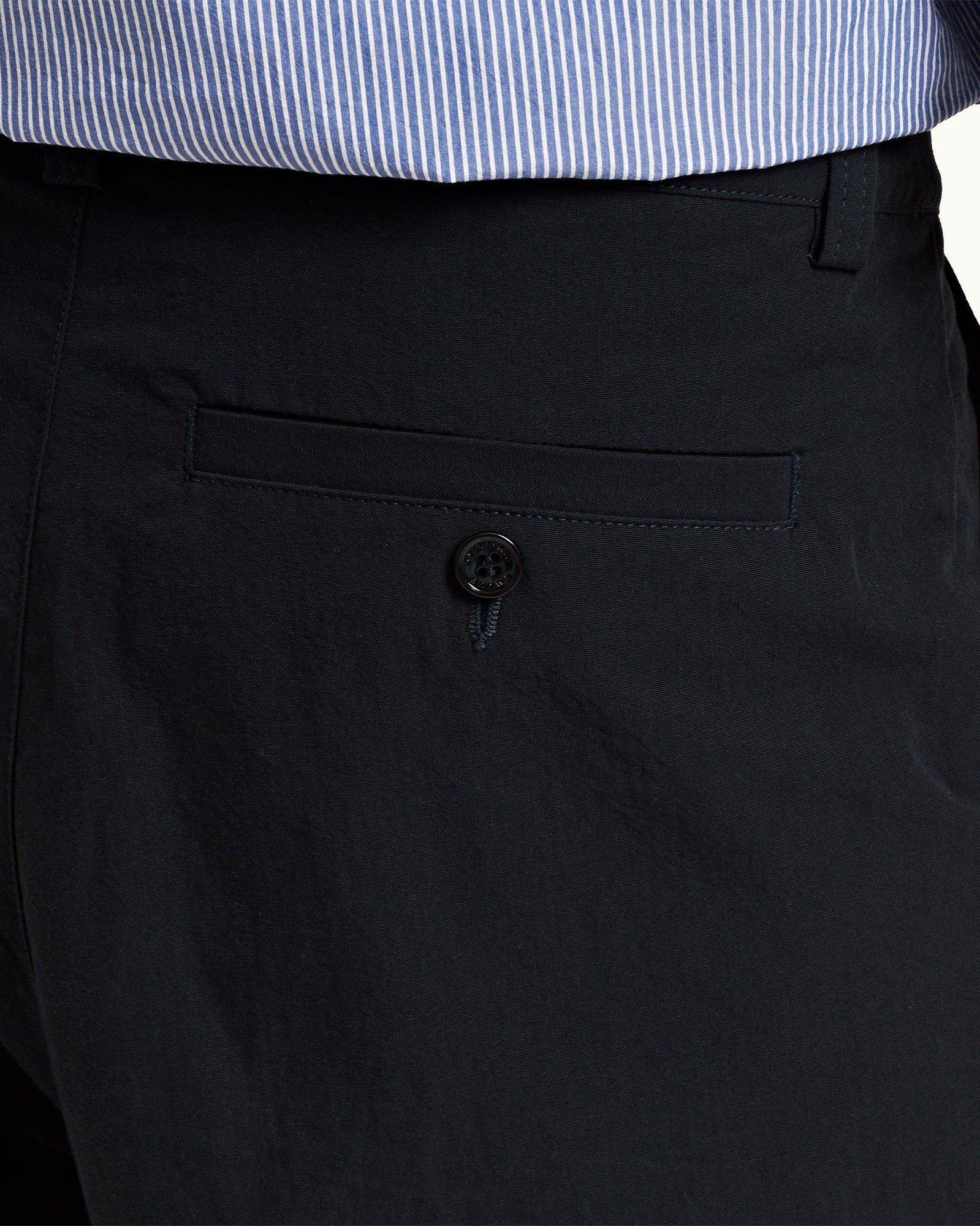 Night Iris Easy Fit Single Pleat Laundered Cotton Shorts | Night Iris