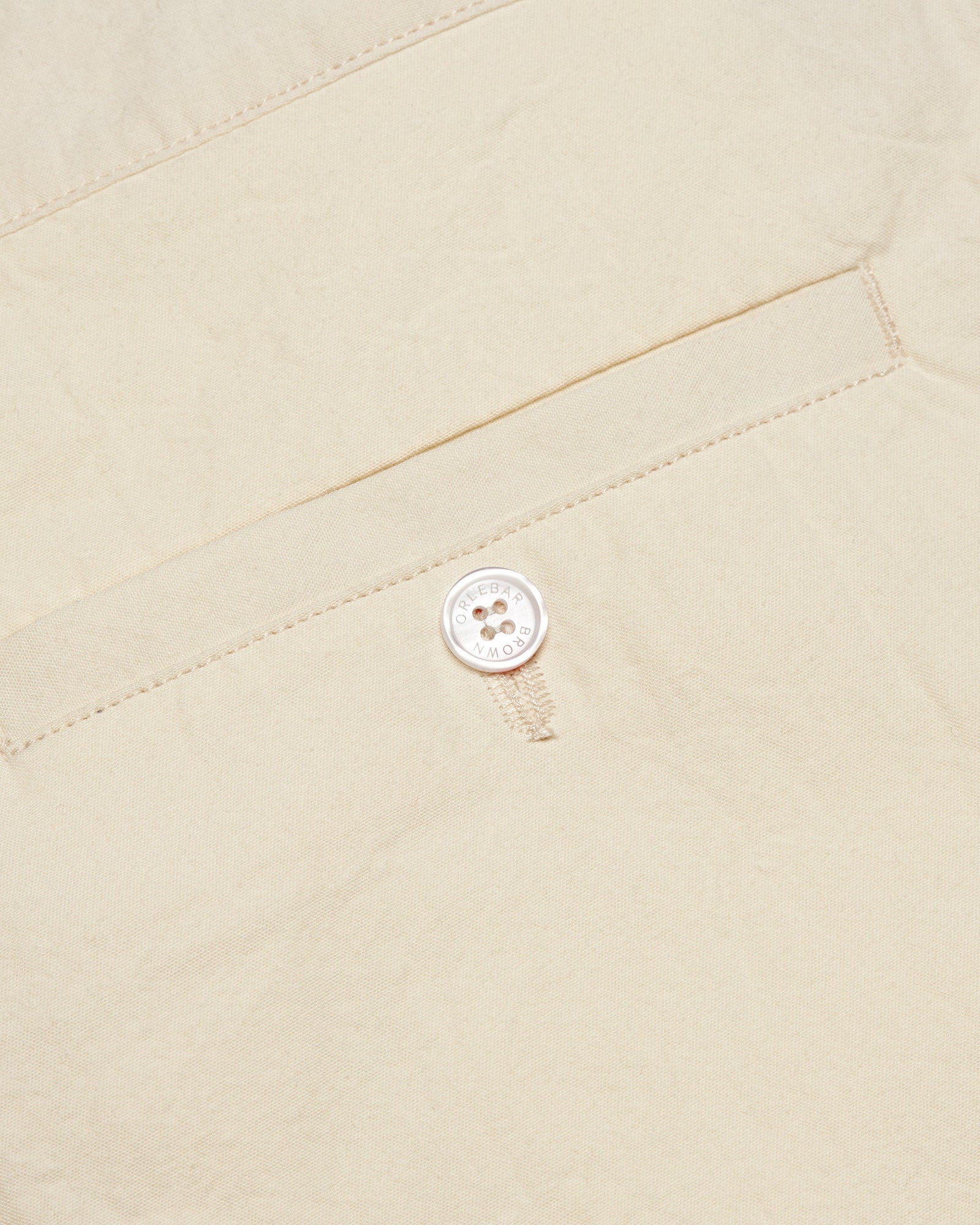 White Sand Relaxed Fit Laundered Cotton Canvas Trousers | White Sand