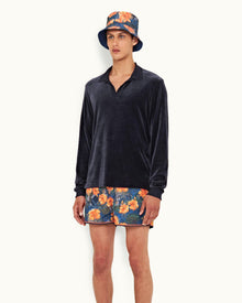 Bouvet Towelling Night Iris Classic Fit Towelling Polo Shirt | Night Iris