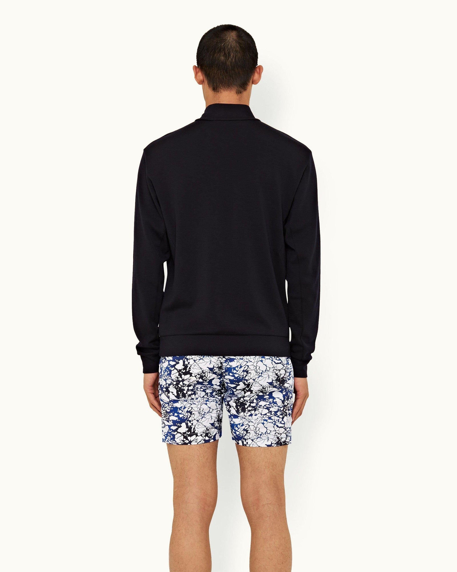 Cloud/Mazanine Ice Print Mid-Length Swim Shorts | Cloud/Mazanine