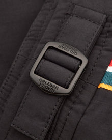 Bulldog Black Concealed O.B Stripe Tape Mid-Length Swim Shorts | Black