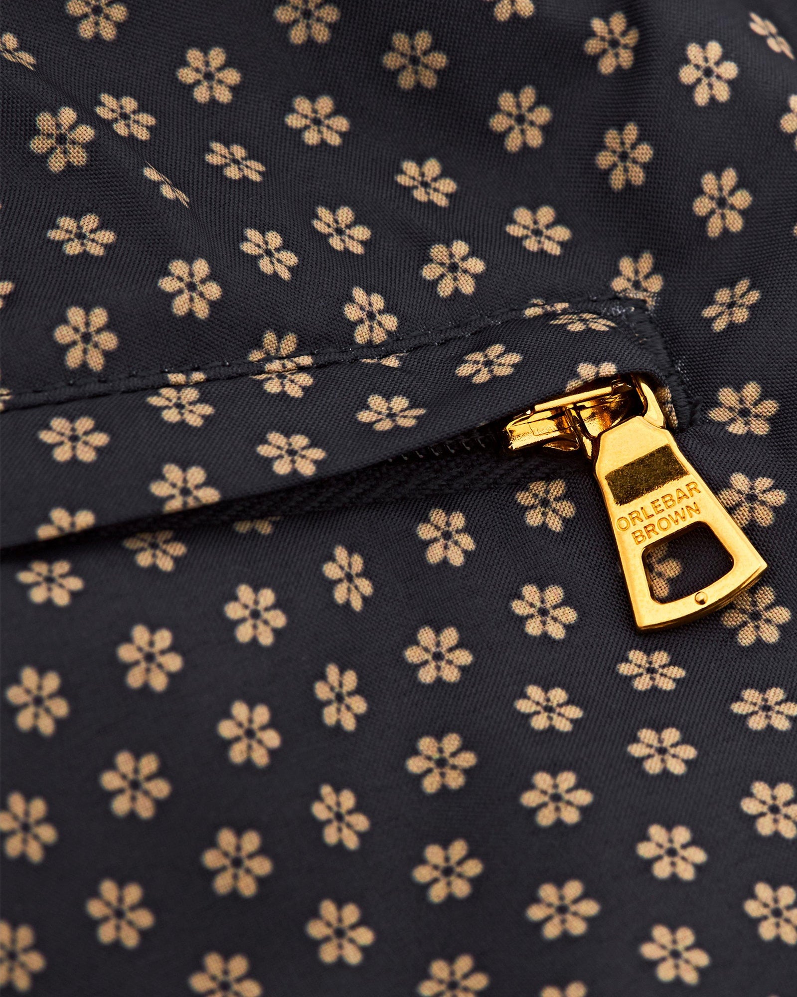 Bulldog Drawcord Biscuit/Night Iris Floret Mid-Length Drawcord Swim Shorts | Biscuit/Night Iris