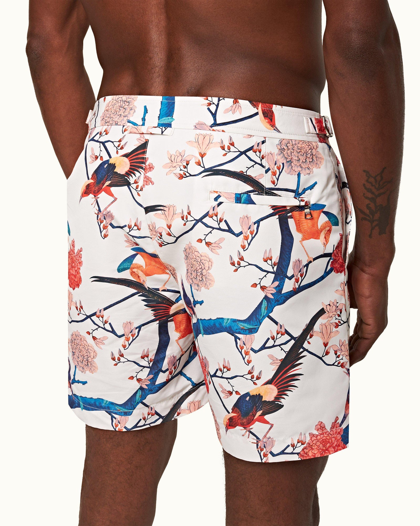 Bulldog White Sand Flight Of Fantasy Mid-Length Swim Shorts | White Sand