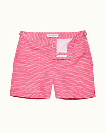 Wham/White Geo Pointpart Mid-Length Swim Shorts | Wham/White