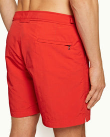 Bulldog Rescue Red Mid-Length Swim Shorts | Rescue Red