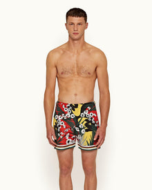 Bulldog Yellow/Green/Black Island Life Mid-Length Swim Shorts | Yellow/Green/Black