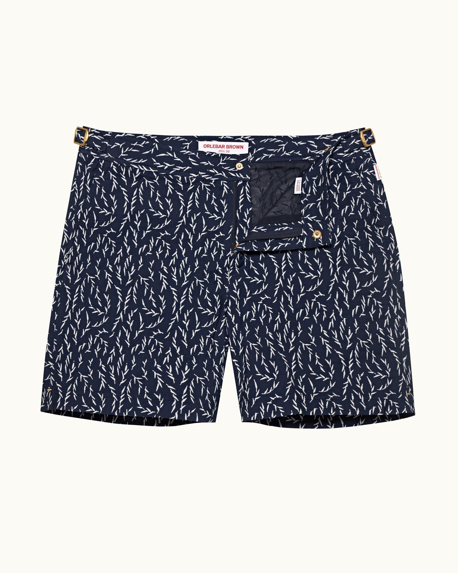 Sedge Jacquard Mid-Length Swim Shorts In Night Iris Blue | Night Iris