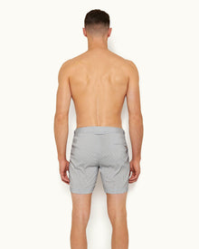 Ice Blue/Cloud Loma Stripe Mid-Length Swim Shorts | Ice Blue/Cloud