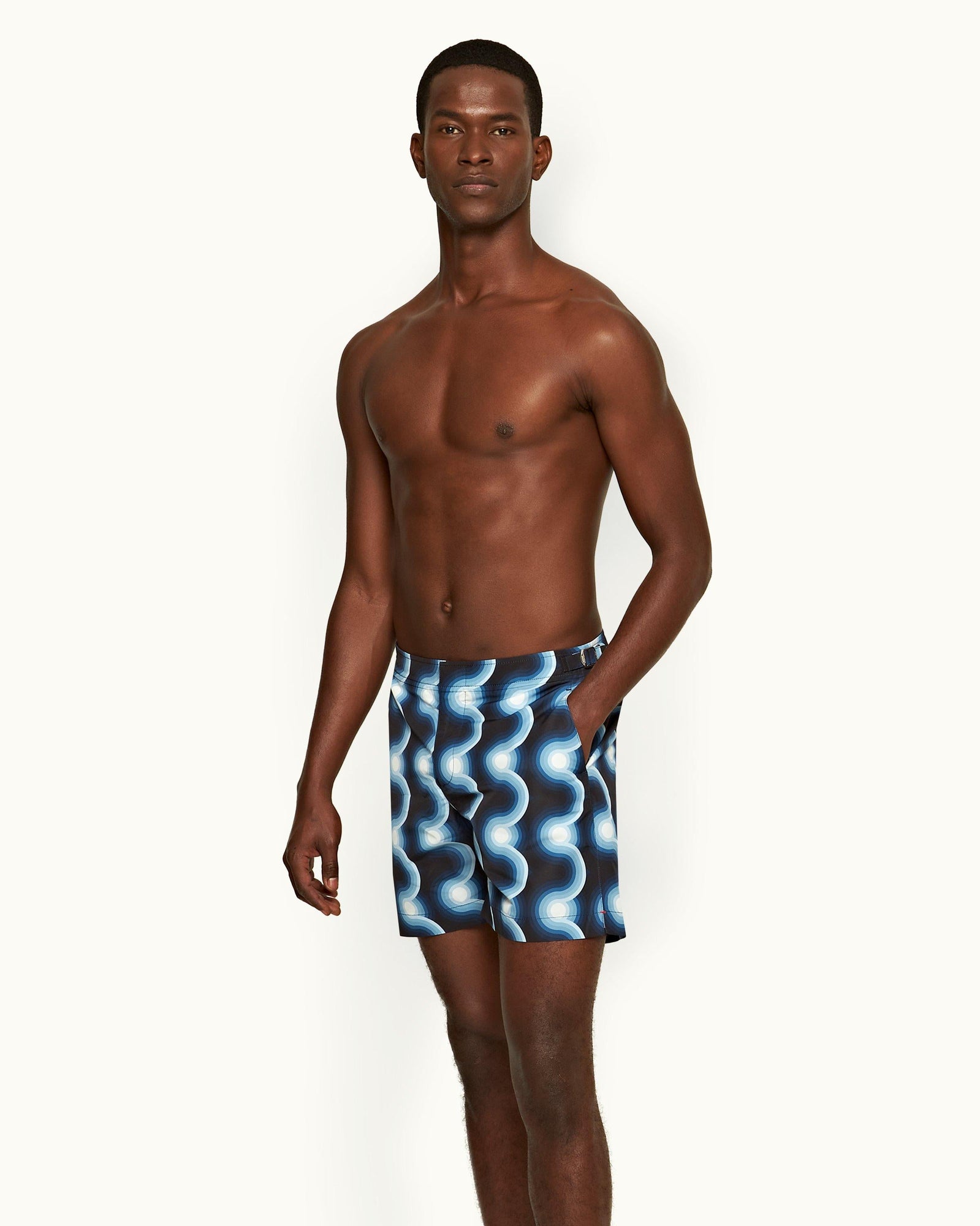 Midnight Navy Mid-Length Swim Shorts | Midnight Navy