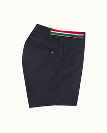 Night Iris O.B Stripe Belt Mid-Length Swim Shorts | Night Iris