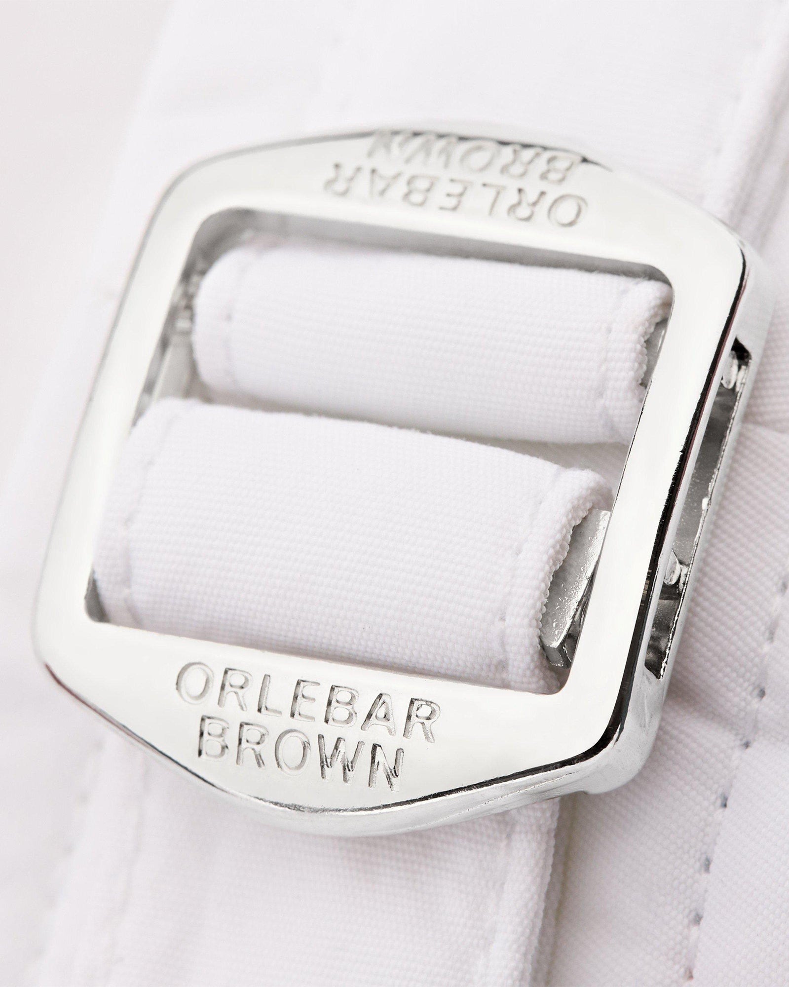 White O.B Stripe Panel Mid-Length Swim Shorts | White