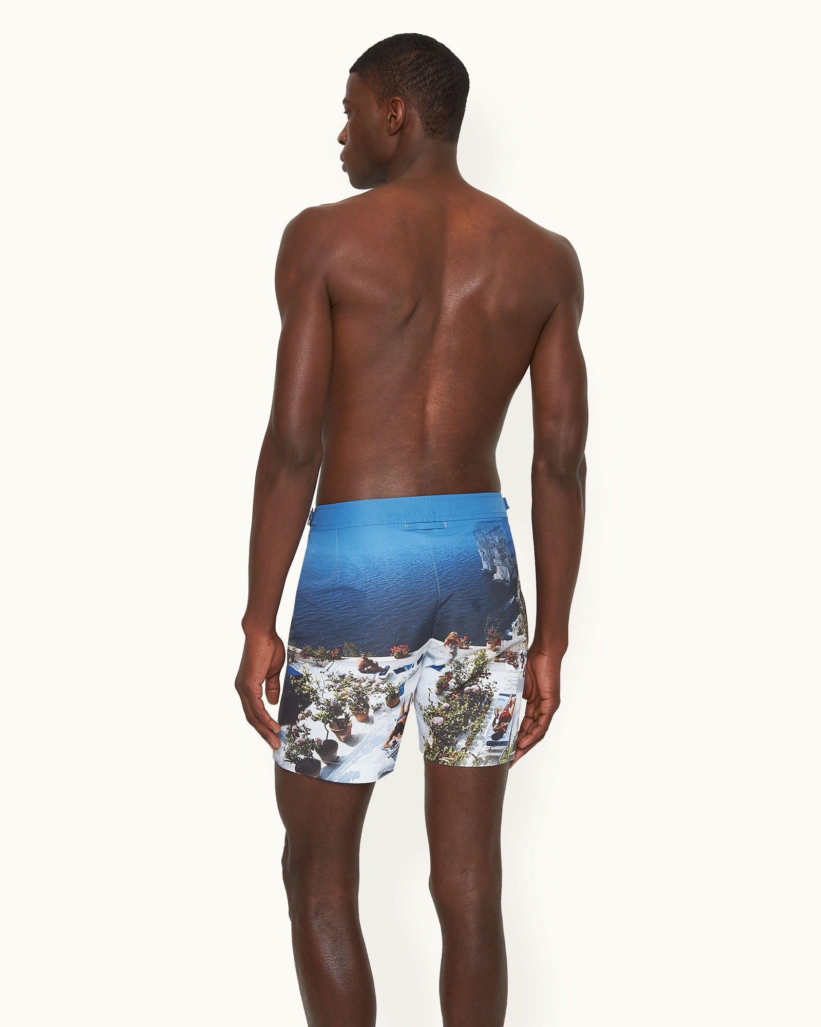 Bulldog Terrace Photographic Print Mid-Length Swim Shorts Woven In France | Terrace