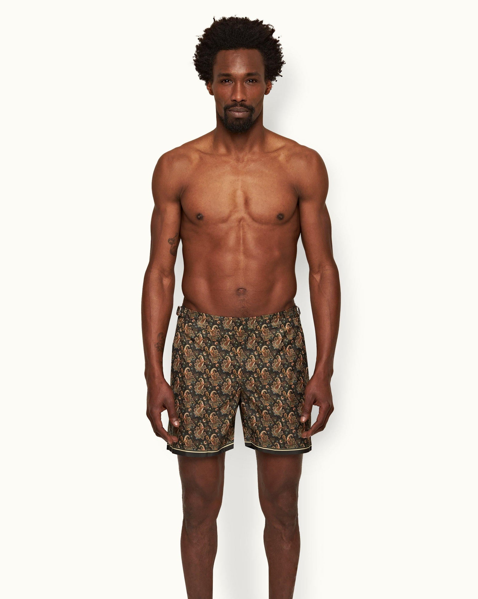 Palm Sunny Paisley Mid-Length Swim Shorts | Palm