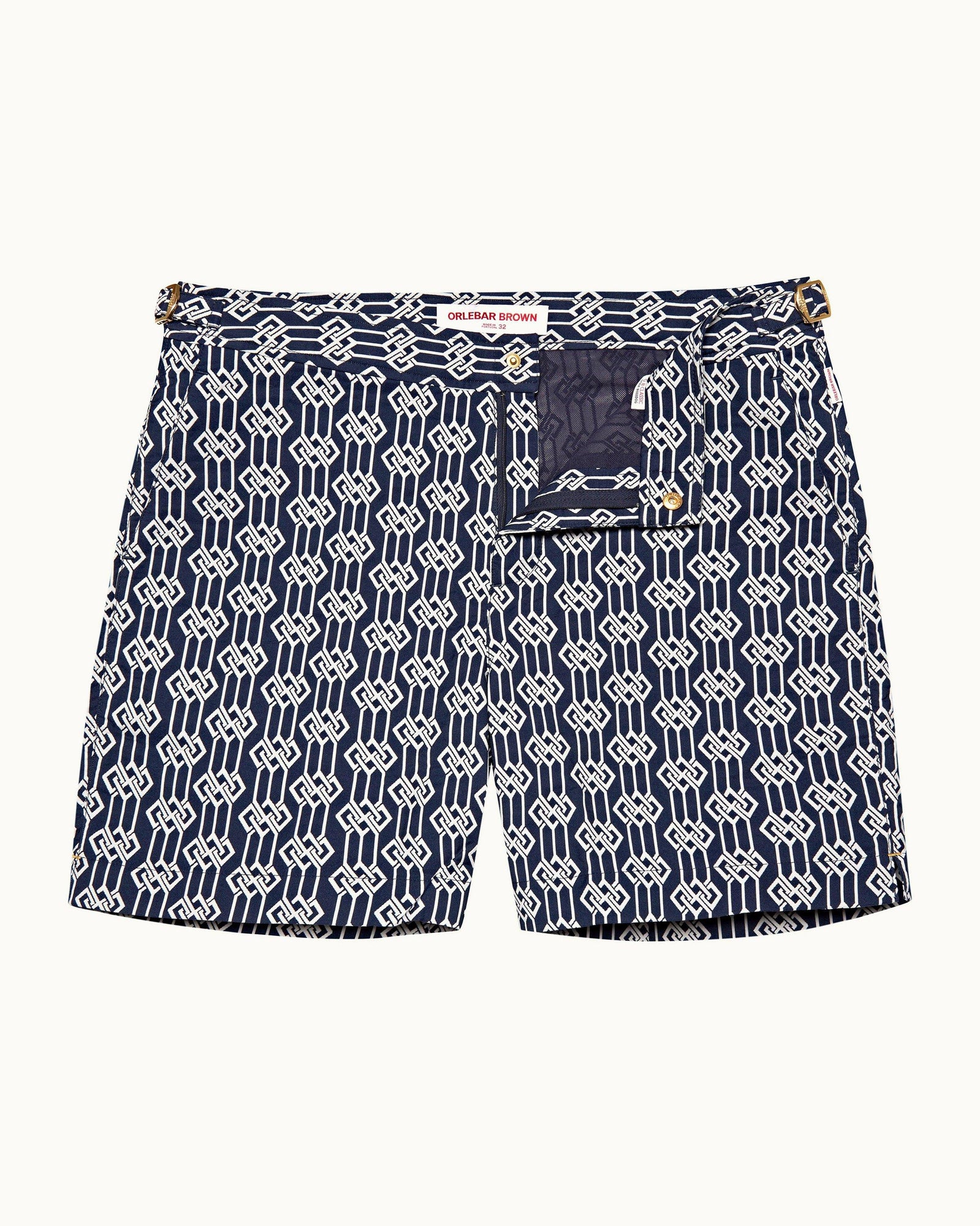 Midnight Navy Jacquard Waypoint Mid-Length Swim Shorts | Midnight Navy