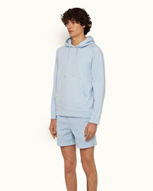 Ice Blue Longest-Length Cotton Twill Shorts | Ice Blue