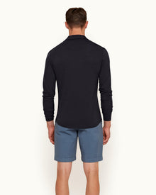 Dane Cotton Twill Blue Smoke Longest-Length Cotton Twill Shorts | Blue Smoke