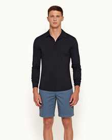 Dane Cotton Twill Blue Smoke Longest-Length Cotton Twill Shorts | Blue Smoke