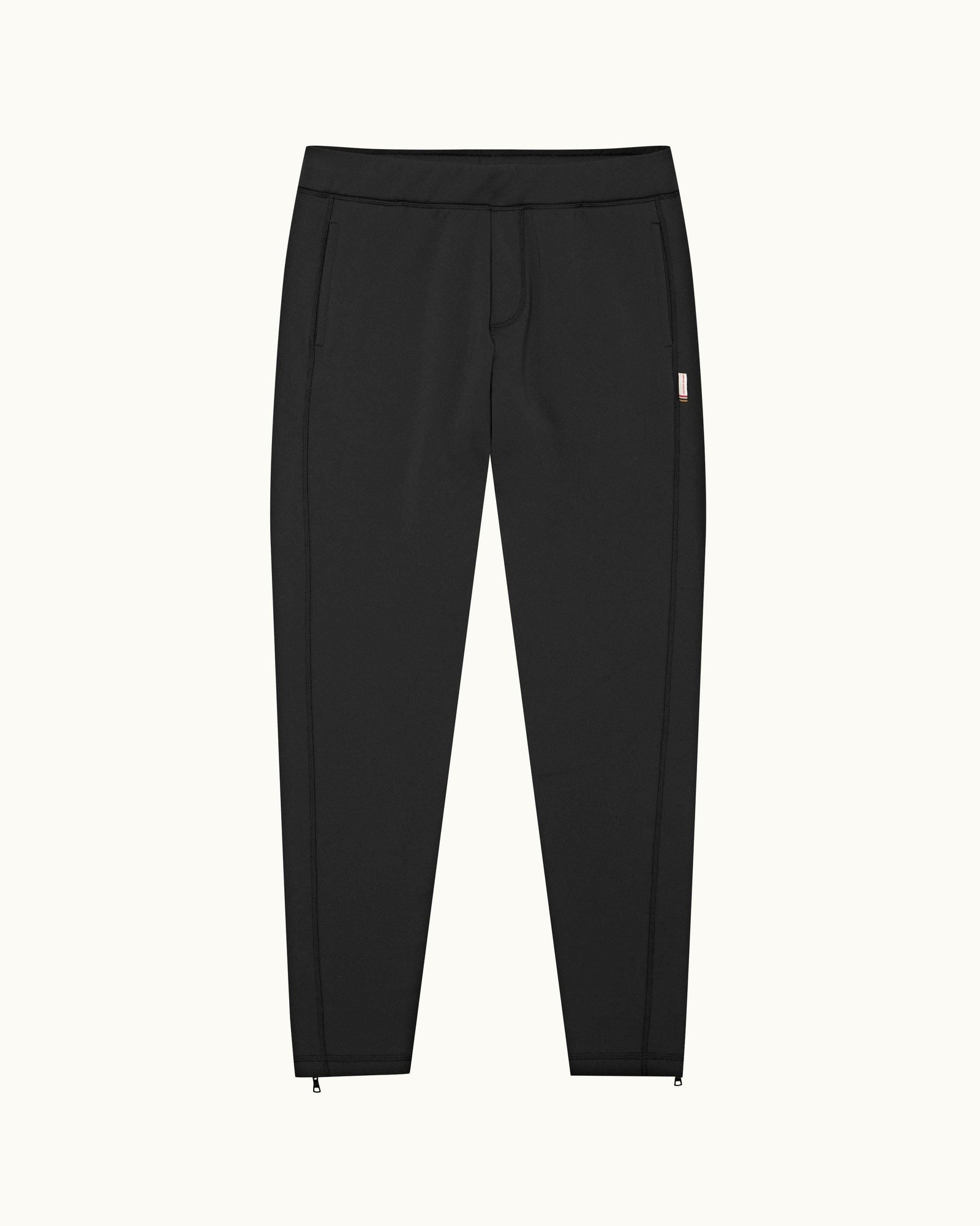 Black Tailored Fit Merino-Blend Sweatpants | Black