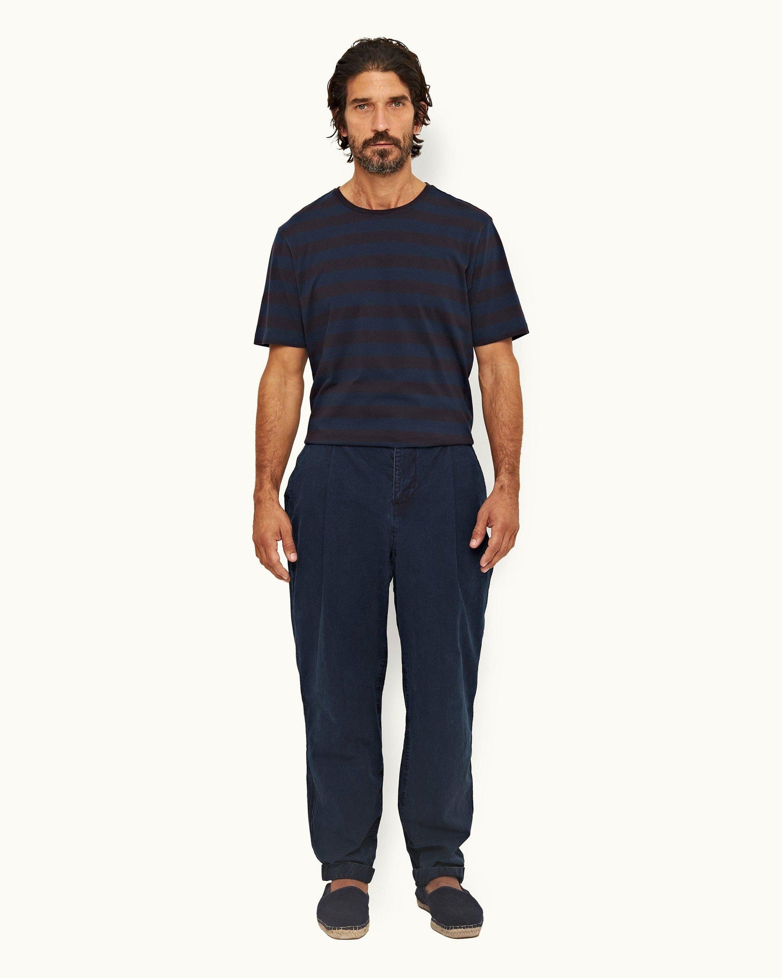 Indigo Relaxed Fit Denim Trousers | Indigo