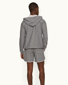 Piranha Grey Marl Contrast Binding Classic Fit Sweat Shorts | Piranha Grey Marl
