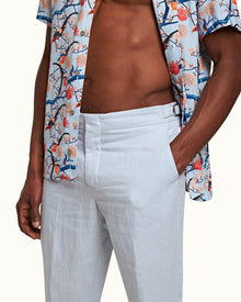 Men | Griffon Linen Trouser | Light Island Sky