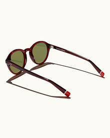 Harlyn Burgundy Round Sunglasses | Burgundy