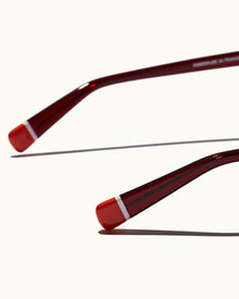 Harlyn Burgundy Round Sunglasses | Burgundy