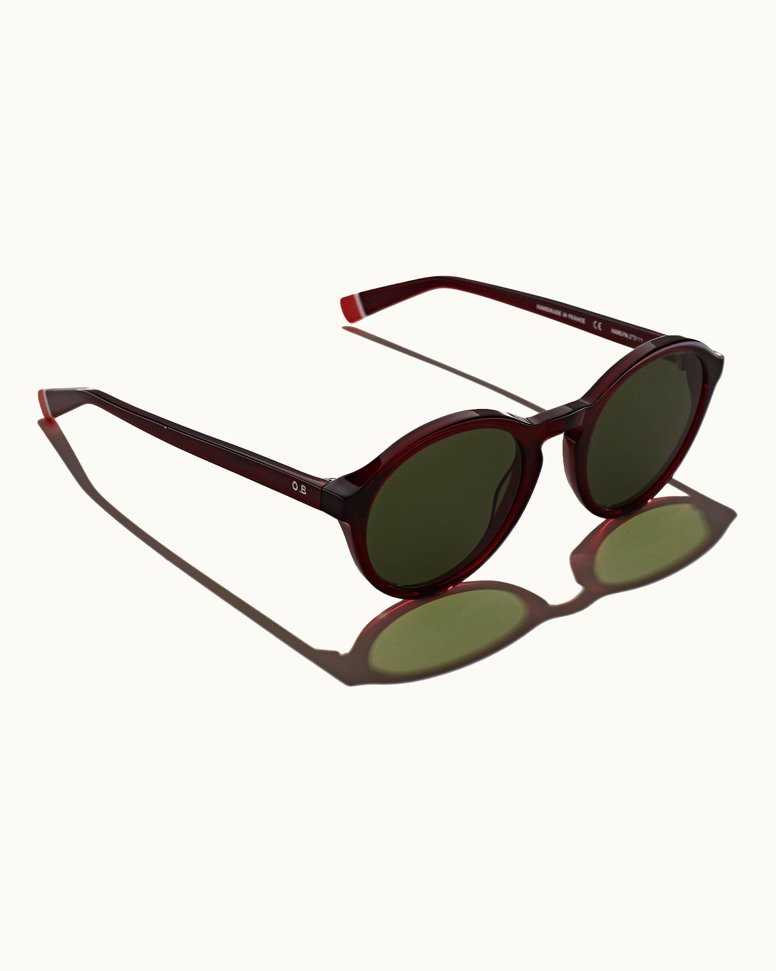 Harlyn Burgundy Round Sunglasses | Burgundy