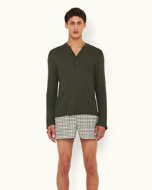 Forest Night Classic Fit Long-Sleeve Cashmere T-shirt | Forest Night