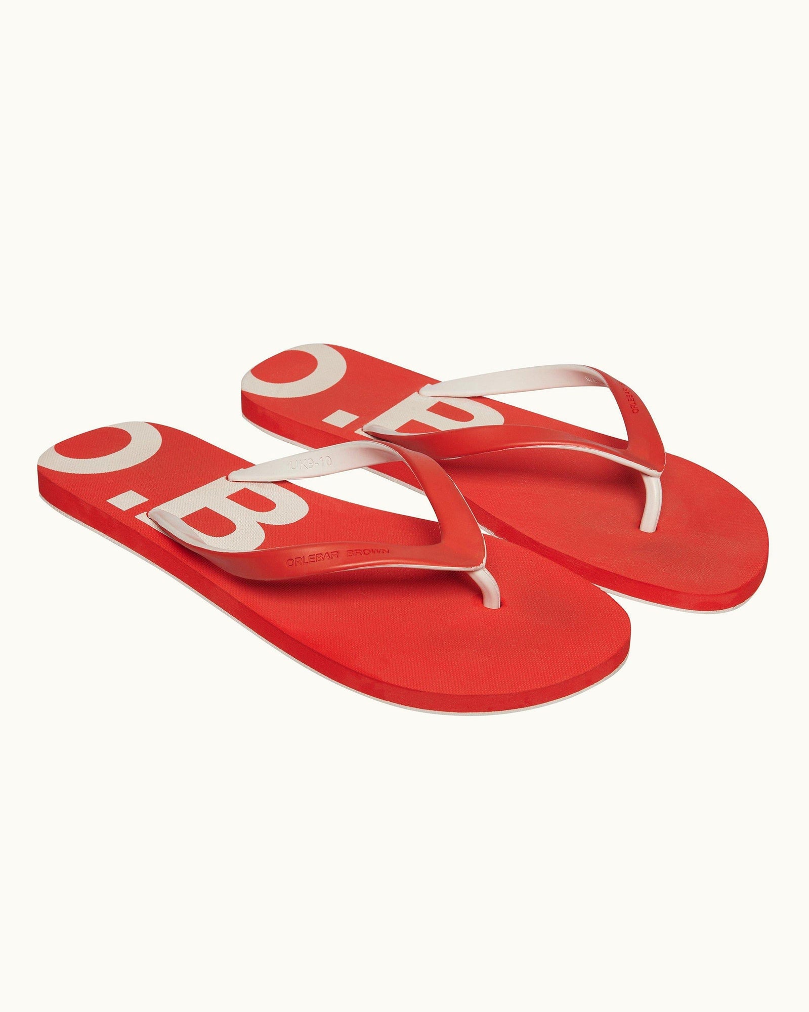 Haston Summer Red O.B Logo Flip Flops | Summer Red