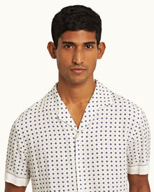 Hibbert Sea Mist Cravat Capri Collar Shirt | Sea Mist