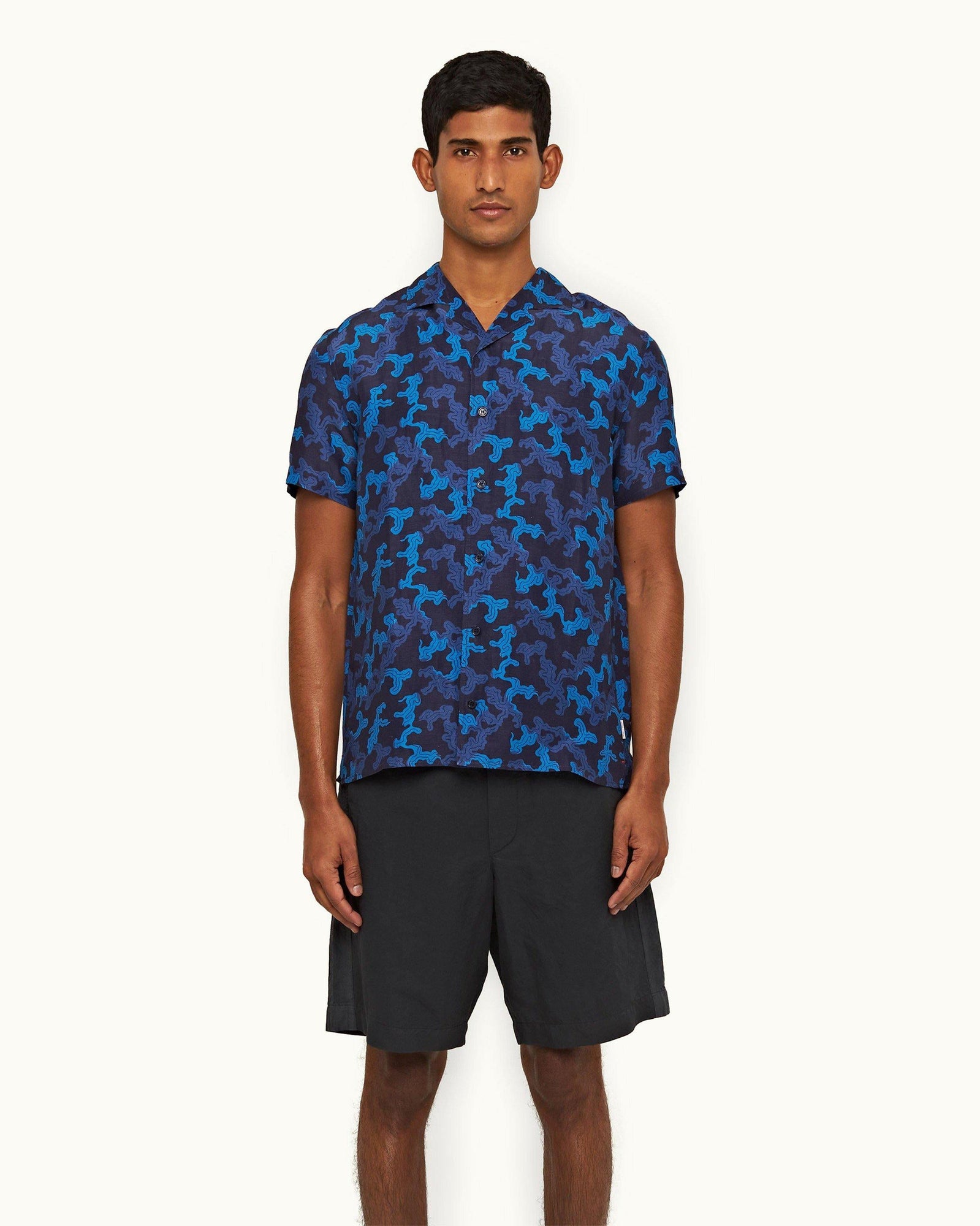 Dark Sapphire Current Capri Collar Shirt | Dark Sapphire