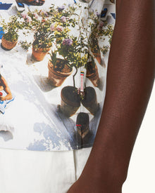 Hibbert Terrace Photographic Print Classic Fit Capri Collar Cotton Shirt | Terrace