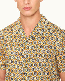 Hibbert Mango Roseate Print Classic Fit Capri Collar Shirt | Mango